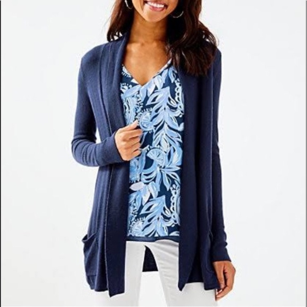 Lilly Pulitzer Adaira Cardigan Medium Navy